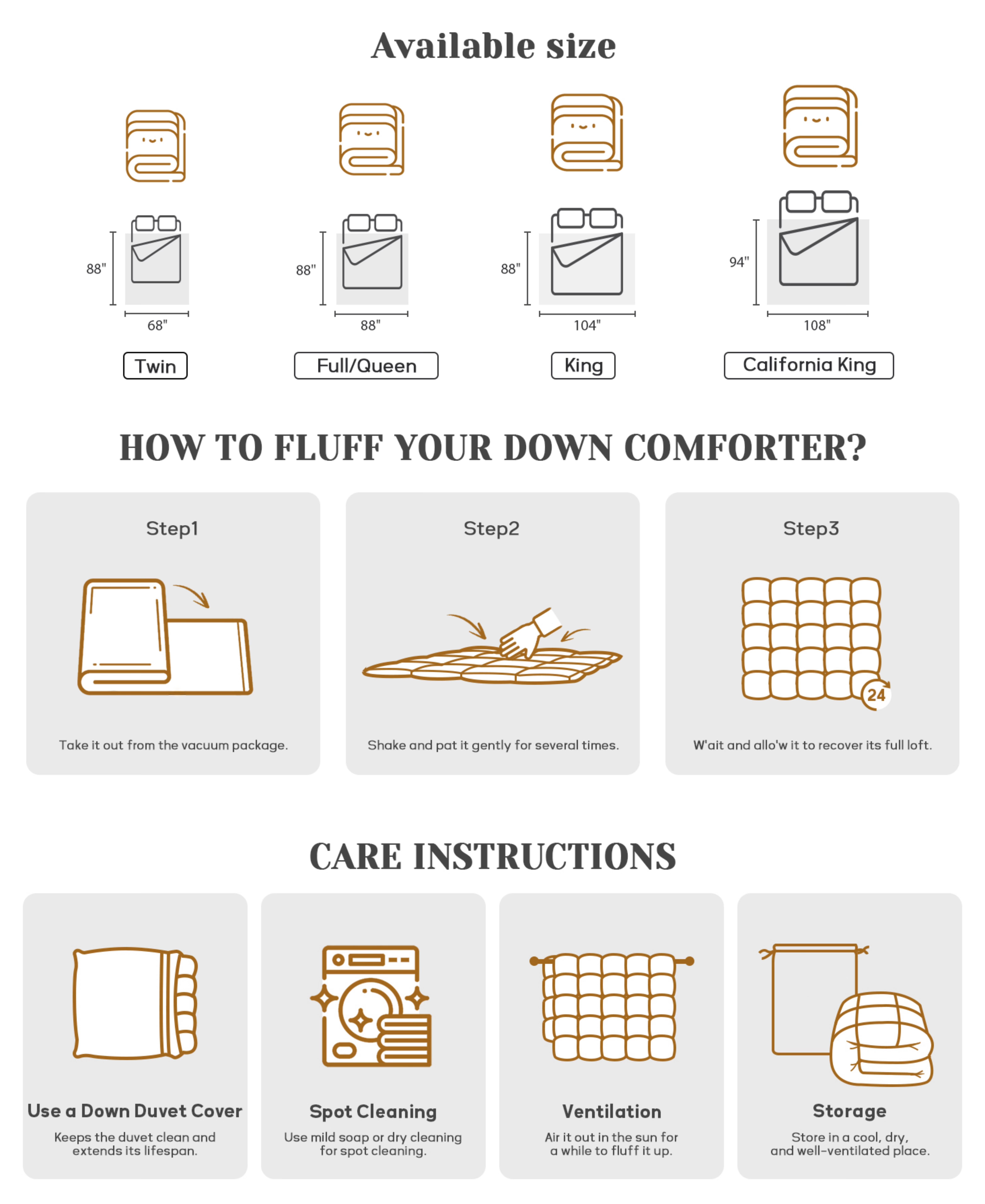 PEACE NEST Goose Down Comforter All Season Fluffy Duvet Insert Soft Plush Feel Bedding Hotel Quaility Black friday