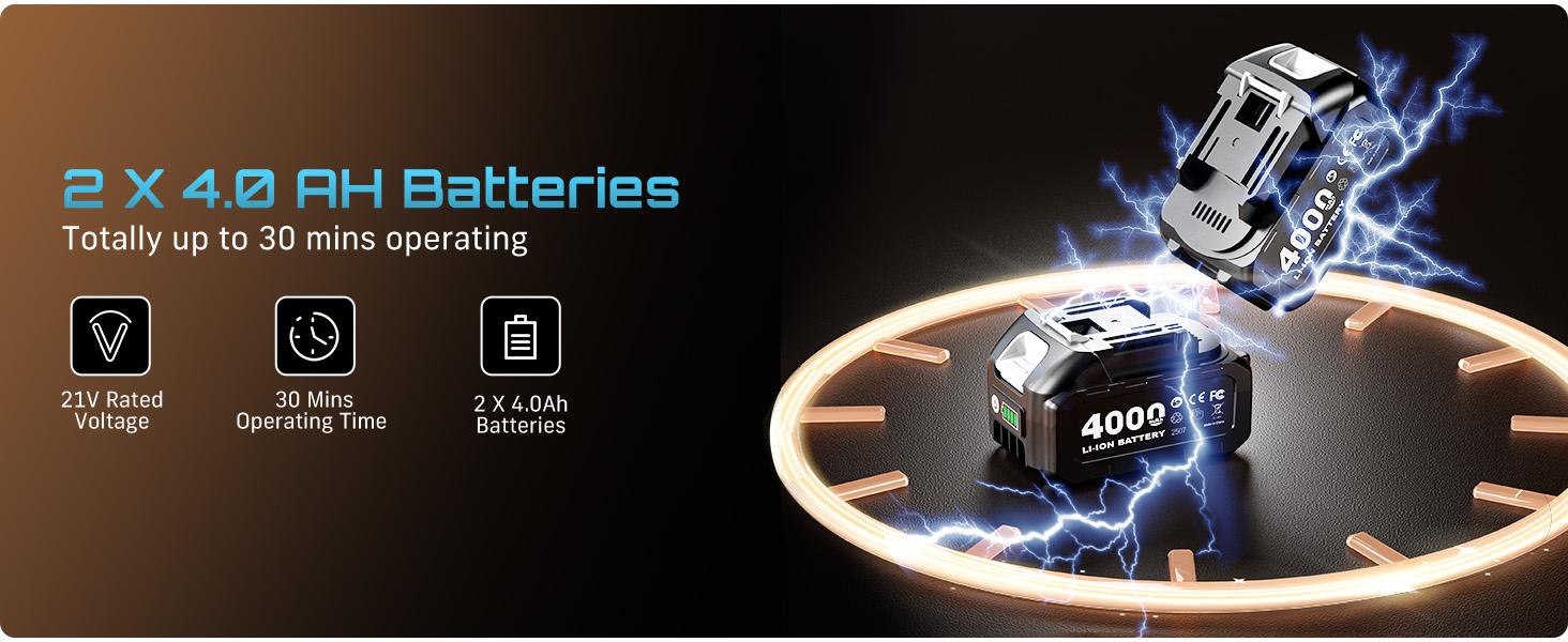 SEESII 21V MAX Cordless Circular Saw (6-1/2”) Luz, Guía láser, Recargable–2x 4Ah Batteries & Mango auxiliar incluido, 2-1/4” Cutting Depth, 5200 RPM, 0-45° Bevel Capacity, Portátil ajusten profundidad para proyectos al aire libre, Home DIY, Pro Use CS610