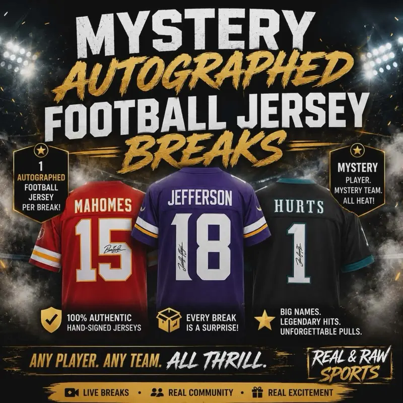 Signed Mystery Football Jersey - Authentic Sign Autographed Jerseys, Sports Collectible Memorabilia for Football Enthusiasts