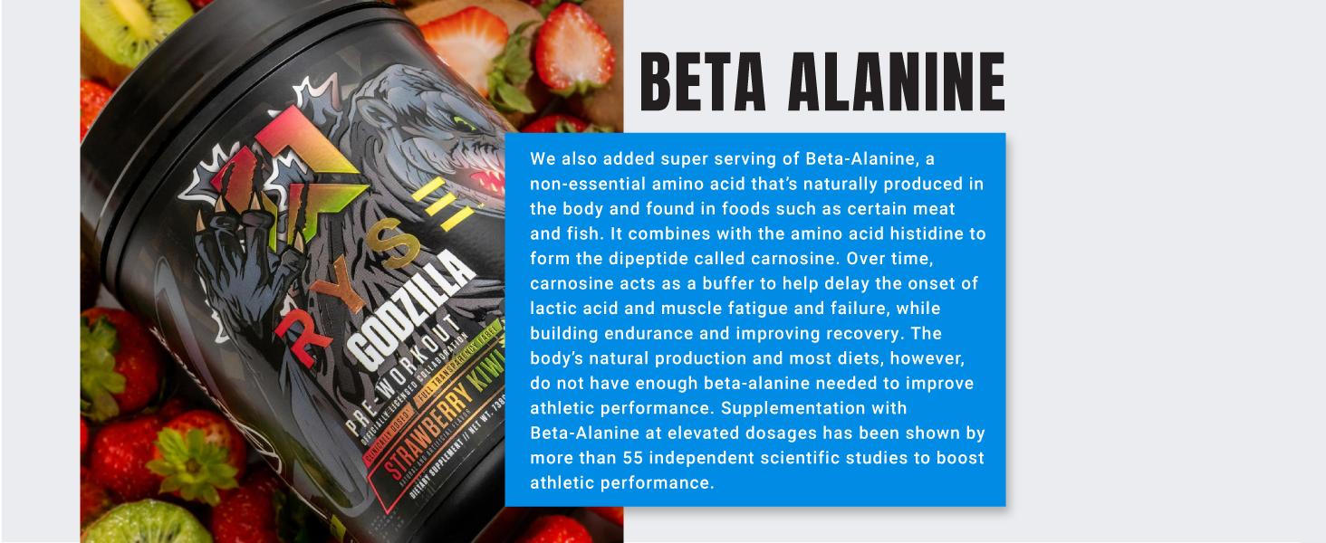 RYSE Godzilla Pre Workout Powder - Noel Deyzel Signature - 400mg Caffeine, High-Stim Energy Supplement with Beta Alanine - 40 Servings