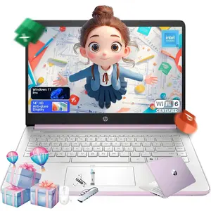 HP 14 inch Laptop for Students & Business • 250nits Anti-Glare Display • Intel 4-Core CPU • Copilot • Win 11 Pro • Wi-Fi 6 • 8GB RAM • 128GB UFS • Bundle Accessory • Lavender