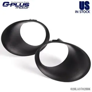 Front L&R Side Bumper Winglets Fog Light Trim Cover Ring Fit For Dodge Ram