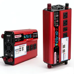 5000W Modified Sine Wave Inverter 3 AC Sockets 4 USB Ports Stable Performance for Outdoor Use 12V to 110V Car Power Inverter Compact Design