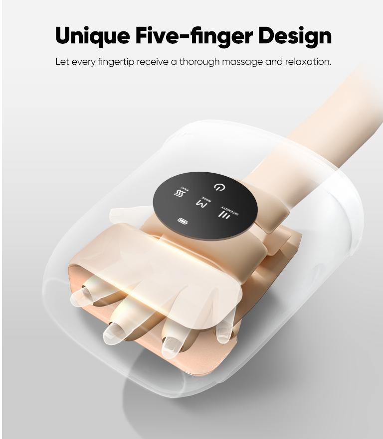 [Handheld Model] CINCOM New Handheld Hand massager,Five-finger Design,Portable and Cordless,Intuitive Touchscreen,Best Gifts for Loved Ones