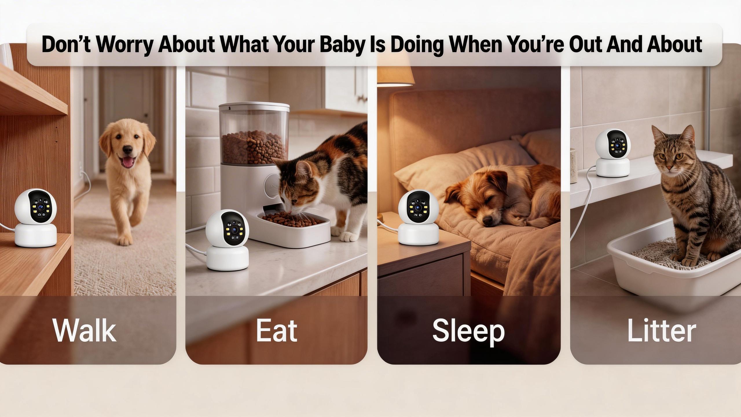【Pet Monitoring】Hawkray Smart Pet Monitor for Multi-Pet Homes | 360° Coverage | 3MP 2K HD | AI Pet Recognition | 2-Way Audio & Home Security 【Pet Monitoring】Hawkray Smart Pet Monitor for Multi-Pet Homes | 360° Coverage | 3MP 2K HD | AI Pet Recognition | 2-Way Audio & Home Security