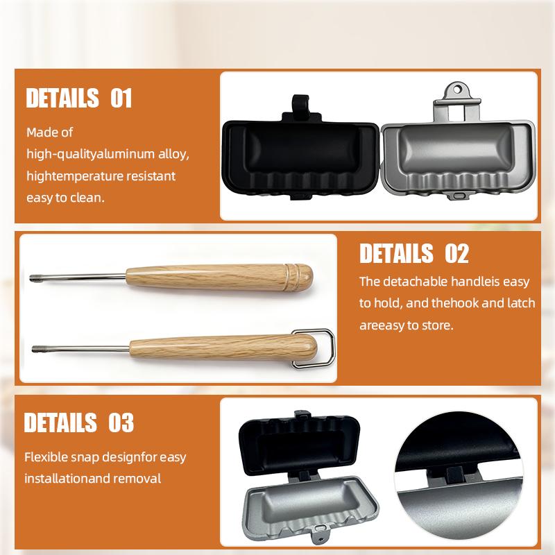 JASISS Kitchen Sandwich Grill Pan—Suitable for induction cooktops and gas stoves, it's the perfect choice for home kitchens,An excellent gift choice for Christmas and New Year.