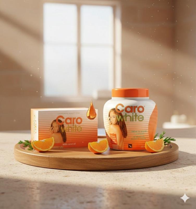 Carrot Oil Glow Skincare Set | Cleansing Bar + Nourishing Body Cream | Radiant & Smooth-Looking Skin Routine