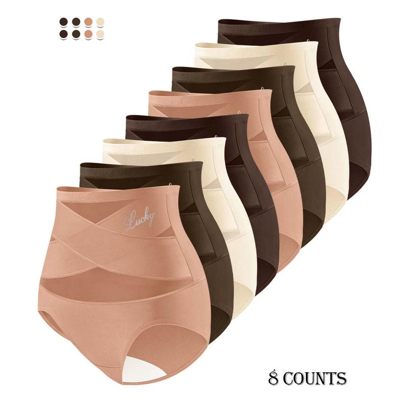 【NEW COLORS】Morelect 3/5/8 Pack High-Waisted Letter Print Underwear,Cross Support Tummy Control Panties for Women,Breathable Slimming Underwear for Women, All-Season Comfy Daily Wear. Casual Bridal Basic Minimalist Lingerie.