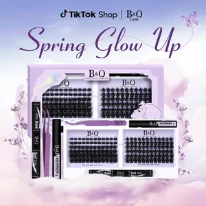 F03&F05 Kit l B&Q 144pcs Ultralight Soft Volume Wispy Clusters (10-18MIX) for DIY Eyelashes Extension,Sleep Proof Waterproof,Week Long Lasting,Fake Thick Volume Full Lash Stacking Vacation Lash Makeup Cosmetic #TikTokShopBlackFriday