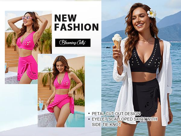 Blooming Jelly Womens Tummy Control One Piece Swimsuit Full Coverage Swim Suits 2026 Slimming Bathing Suit