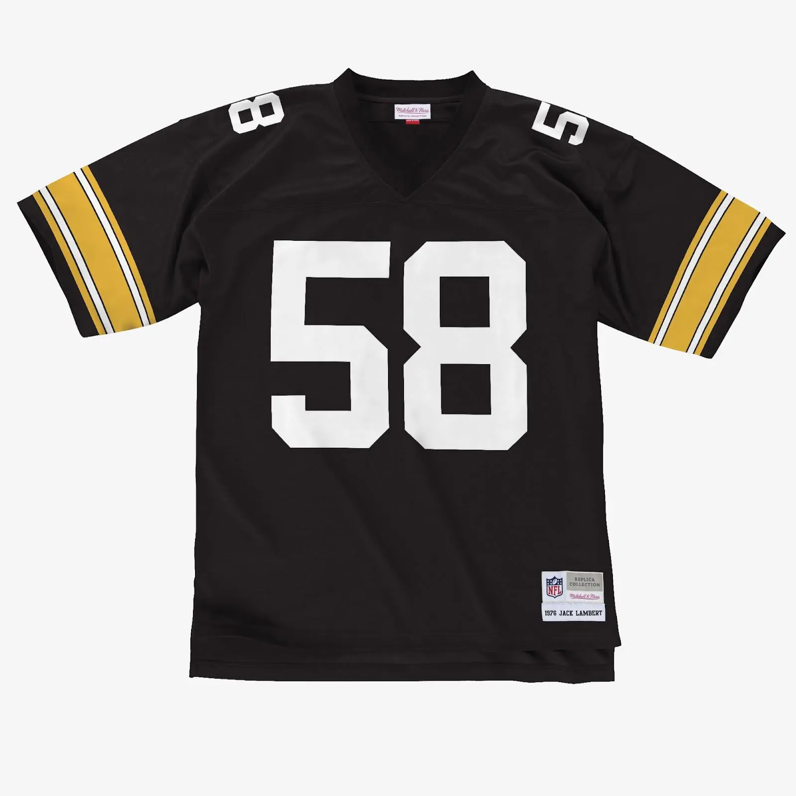 Jack Lambert Pittsburgh Steelers 1976 Black Legacy Player Jersey NFL Throwback Mitchell & Ness