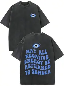 Y2K, Evil Eye Energy Shield Tee, Send Back The Bad Vibes Tee, Energy Ward – Return To Sender, women's and men's tops TikTokShop Black Friday Holiday gifts, couple's clothing