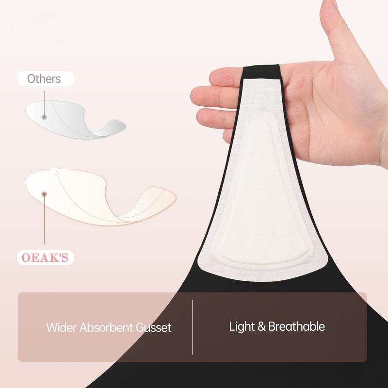 OEAK 3PCS Camel Toe Cover Thongs for Women G-String Seamless Solid Color Comfortable Underwear Womenswear Everyday Panties