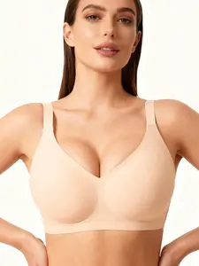 Jelly Bra Wireless Women Comfortable Push Up Bras Wireless Seamless Full Coverage Bra Buttery Soft Everyday Tshirt Bra