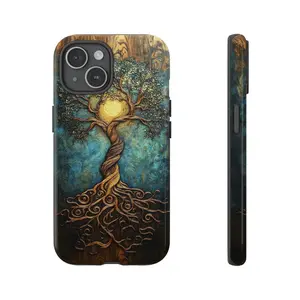 Tree of Life Premium Film 2 in 1 Phone Case - Durable, Shock Absorbing and Stylish Protection - Compatible with iPhone 16, 15, 14, 13, 12, 11, Plus, Pro, Pro Max, Perfect birthday gift for friends. Local Personalized