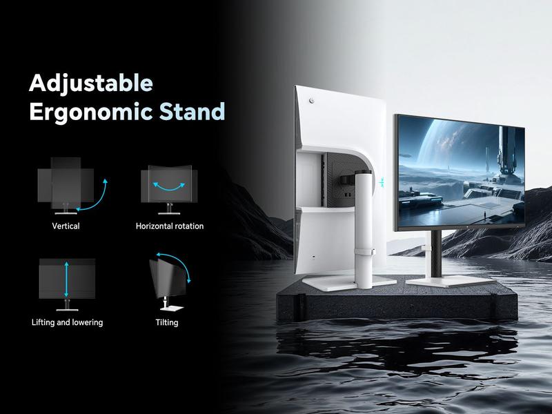 KTC 27" 2K IPS 200Hz HDR400 Gaming Monitor Built-in Dual 2W Speakers, 2560*1440@144Hz, overclockable to 210Hz, 1ms response time, H27T6