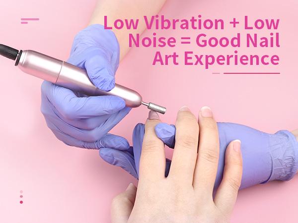 SAVILAND Electric Nail Drill: Professional Portable E-File Nail Drill with 6PCS Drill Bits for Manicure & Pedicure, Electric Nail File for Home & Salon Use, Rose