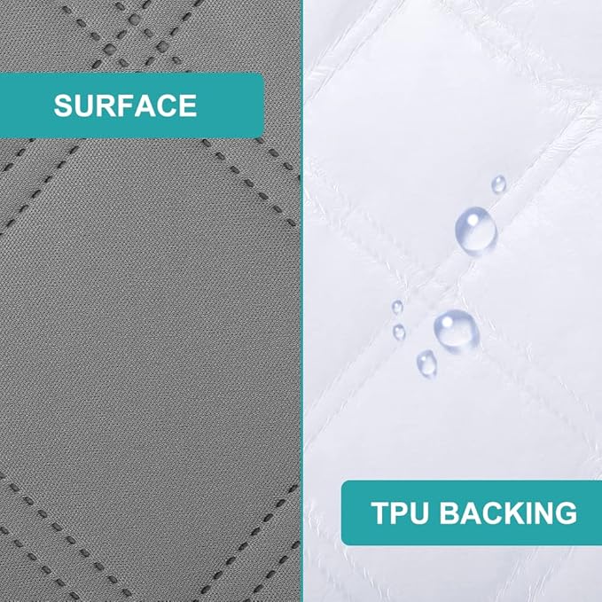 Yoofoss Waterproof Crib Mattress Protector 2 Pack, Quilted Crib Mattress Pad Cover Ultra Soft and Breathable, Machine Washable Toddler Mattress Protector for Standard Baby Crib Size 52''x28''