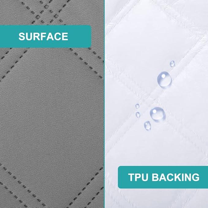 Yoofoss Waterproof Crib Mattress Protector 2 Pack, Quilted Crib Mattress Pad Cover Ultra Soft and Breathable, Machine Washable Toddler Mattress Protector for Standard Baby Crib Size 52''x28''