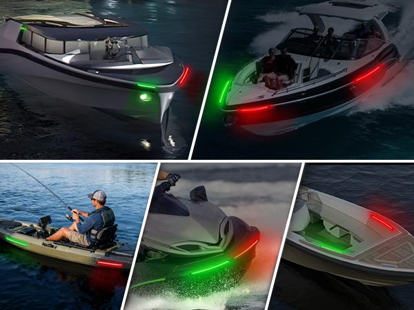 Nilight Boat Light Strip 2PCS 13Inch 66 LED Red Green Navigation Marine Bow Light 12V IP68 Waterproof Outboard Motor Vehicle Nilight Boat Light Strip 2PCS 13Inch 66 LED Red Green Navigation Marine Bow Light 12V IP68 Waterproof Outboard Motor Vehicle