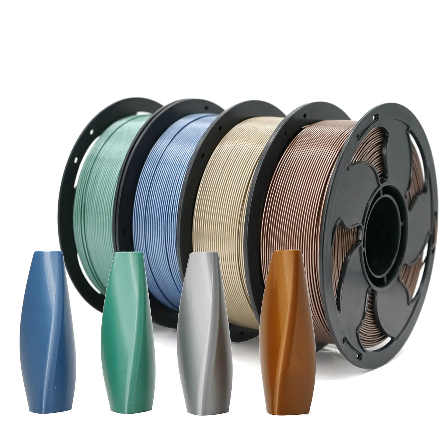 TOKSEN3D Metal PETG Filament 1.75mm High Intensity 3D Printer Filament, 1kg (2.2lbs) Spool Toughness Enhanced Metallic PETG 3D Printing Filament Beginner Friendly