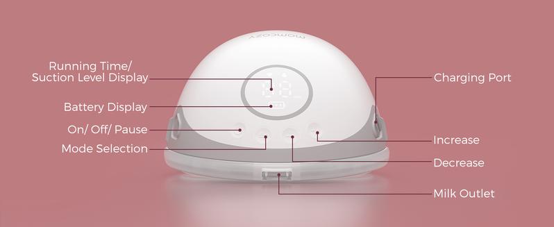 Momcozy Black Friday Breast Pump Hands Free Mobile Style | M6, Wearable Breastfeeding Pump Ideal Rhythm for More Milk, DoubleFit Flange More Fit & Discreet with 3 Modes & 9 Levels, 24mm - 2 Pack Quill Gray