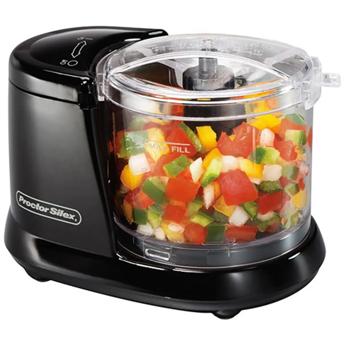 Hamilton Beach-Proctor Silex Compact Food Chopper - 1.5 Cup, Black Kitchen Appliances for Food Prep, Chopping Food