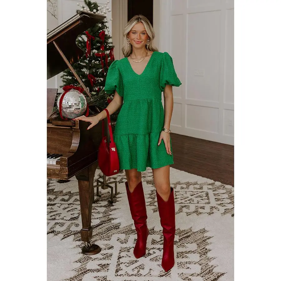 Dreamy Evenings Tweed Mini Dress