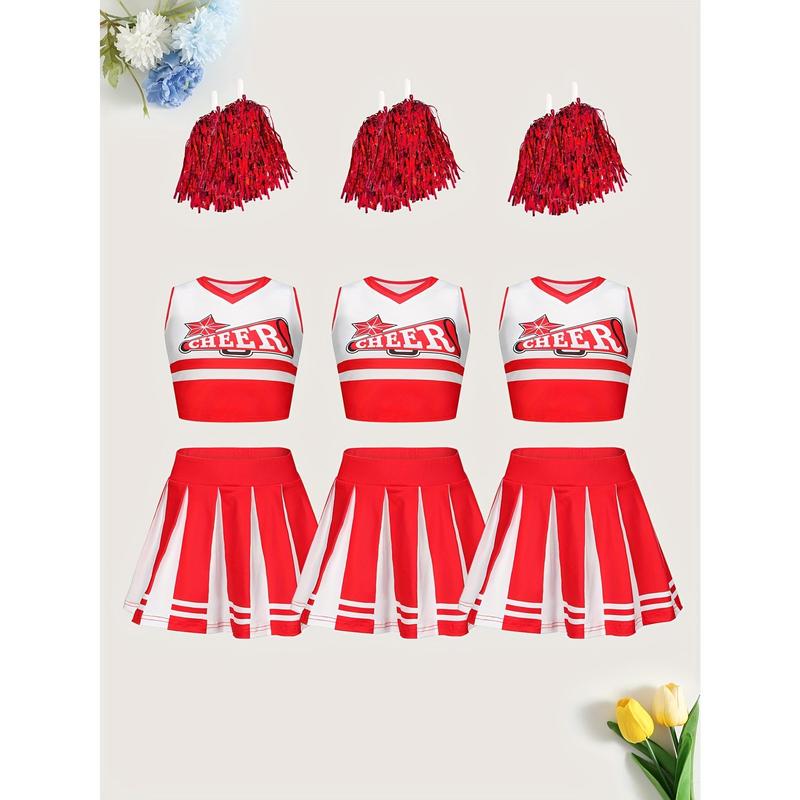 body shaper woman Three-Pack Children's Cheerleading Uniforms Rugby Cheerleading Captain Includes POM-POM Competition Cheers exercise pants stretchy workout sport fitted fitness training Body Resistance Bands Full women sets Dress Shorts