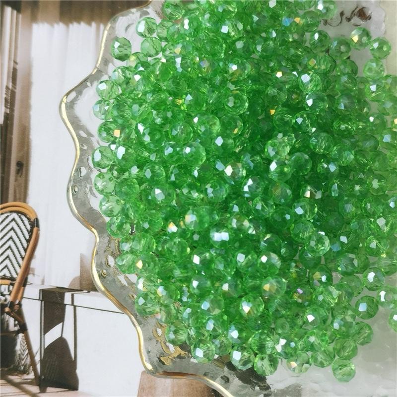 【C003】DIY 6mm   flat crystal faceted glass beads Porcelain beads bracelet kit jewelry making