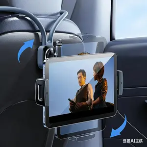 JOYTUTUS Car iPad Tablet Holder Back Seat Accessories for Tesla/Sports/Bucket/Performance Seats, Rear Headrest Tablet Hanger Mount for Kids/Adults, Road Trip Essentials with Car TV/Entertainment Gadgets