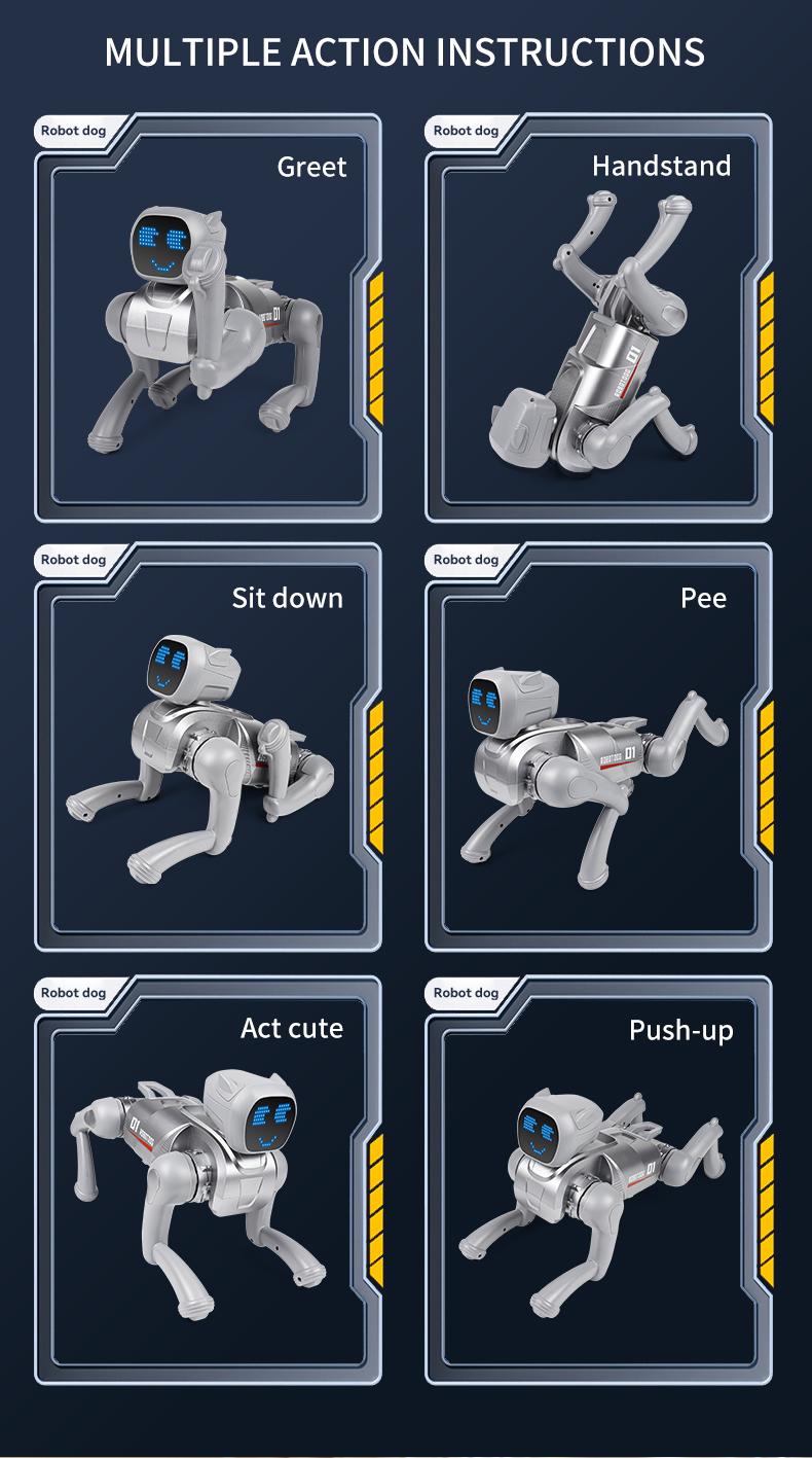 Smart Remote Control Robot Dog Toy for Kids 6+ | Voice Control, 30+ Actions, Turn Over Flip, STEM APP Programming, Rechargeable Interactive Birthday Ghristmas Gift (iOS & Android Compatible)