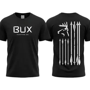 BUX Hunting Co Deer Archery Shirt, Bow Hunting Arrow Graphic Tee, Whitetail Deer Hunter Shirt for Men Women, Archery Hunting Season Gift
