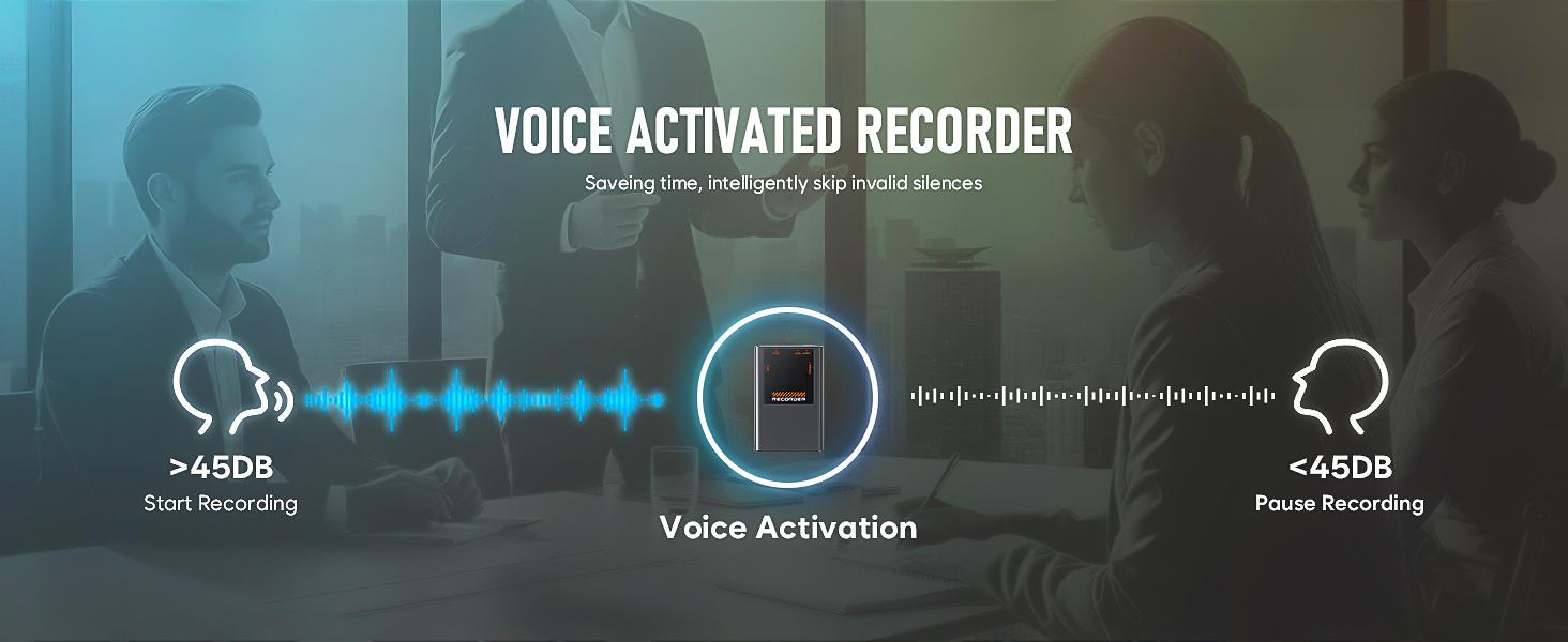 Magnetic Voice Recorder-One-Touch Recording,HD Noise Reduction,Long Battery,Large Storage,Include OTG adapter,Slim and lightweight