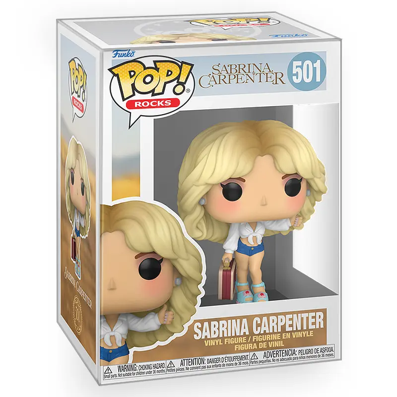 Funko POP Rocks - Sabrina Carpenter in Manchild Vinyl Figure with Epic Collectibles Premium Box Protector Included