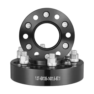 VEVOR 1.5" Wheel Spacers 6x5.3" Forged Aluminum Alloy Adapters 87.1mm Bore M14x1.5 Studs Fit Ford F150 Expedition Lobo Navigator 4 PCS Black