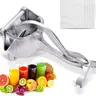 Stainless Steel Manual Gravity-Powered Citrus Juicer - Fruit Tool with V-Shaped Outlet, Foot Design, Good Corrosion Resistance, Ergonomic Handle, Easy-Clean Parts, Multi-Fruit Fit, Extracts Juice to Preserve Healthy Flavor, Kitchen Essential Home Gift