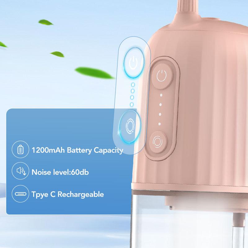 Operan Compact Dental Water Flosser,  IPX7 Waterproof 360°, Rotating Tips 4 Modes Cordless Oral Irrigator for Home Travel Gift Electric Teeth Cleaner - Travel Size Oral Irrigator 200ml Tank