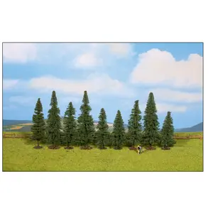 Walthers SceneMaster 949-1160 Fir Trees pkg(9) -- 3-1/8 to 4-3/4" 8 to 12cm Tall w/Flat Base