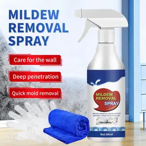 Highly Instant Mold and MildewStain Remover Spray 60ml for Washing Machine Seal | Bathroom Grout | Kitchen Sinks, Prevents Mould Regrowth, Household Essentials