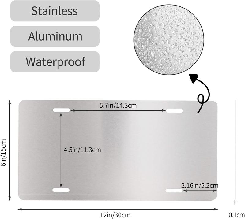 Front License Plate Cover Car Decor Accessory Aluminum Metal Rust-Proof US Car Plate Novelty Vanity Tag Cover with 4 Holes for Men Women 6 * 12 in - Black Red American Flag