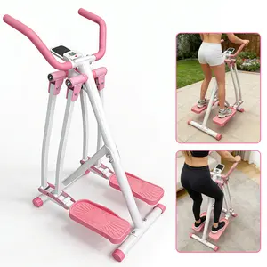 [Fahuac] Home Air Walker Elliptical Trainer – Low Impact Foldable Exercise Machine with LCD Monitor, 300LBS Capacity for Seniors & Beginners