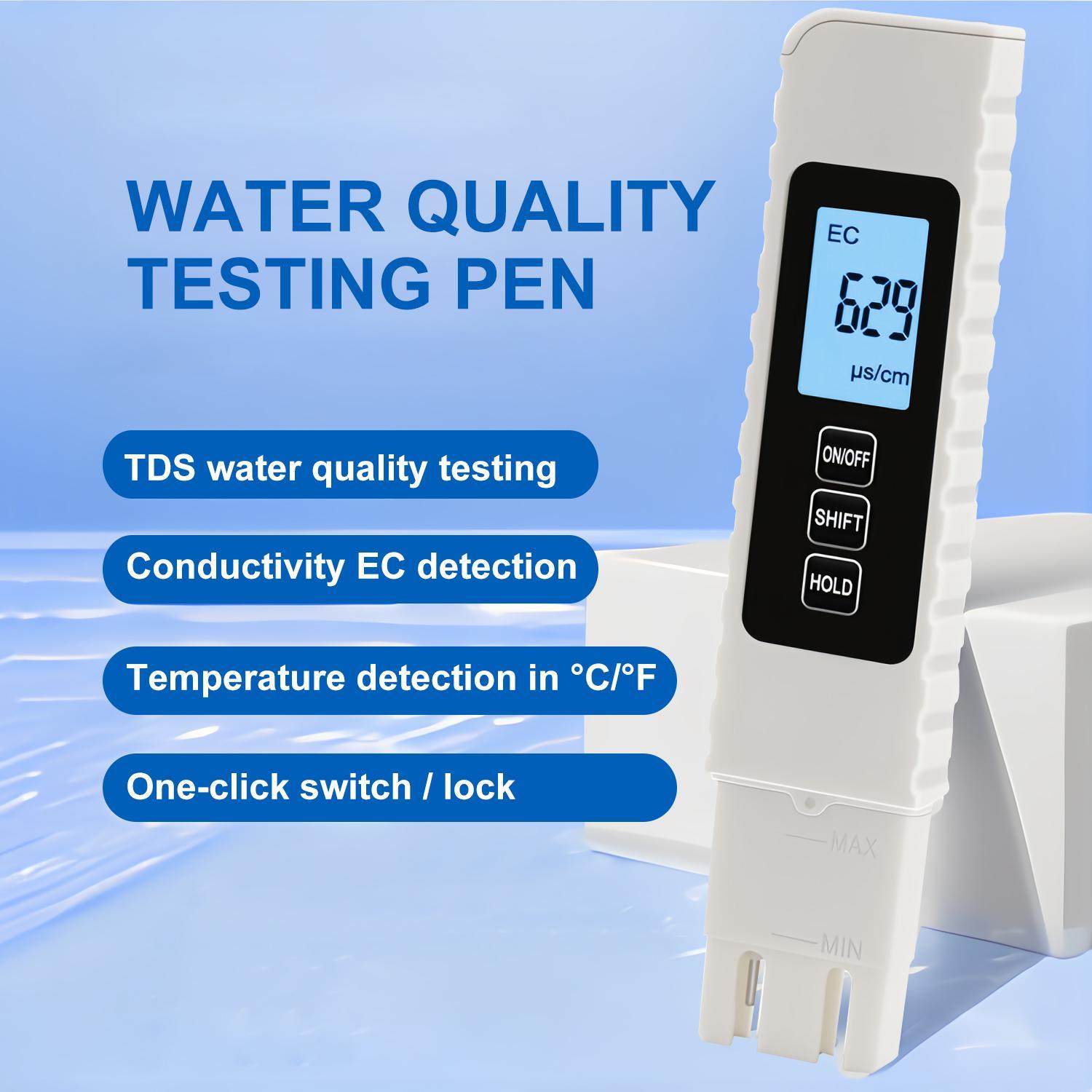 2026 4-in-1 Digital TDS Meter - TDS/EC/Temp(°C/°F) Water Tester | 0-9990ppm Range | For Drinking Water/RO/Aquarium/Pool