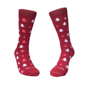 Winter Holiday Tree Patterned Socks from the Sock Panda