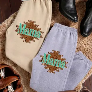 Mama Sweatpants, Cozy Unisex Graphic Pants, Casual Lounge Pants for Moms, Soft Everyday Wear, Western Pants