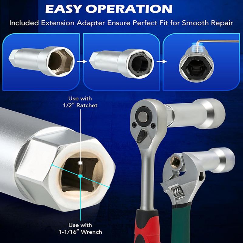 【TikTokShopBlackFriday】Axle Spindle Rethreading Kit,10 Piece Precision Restorer Master Repair Kit, Essential Tool for Mechanics - Includes Thread File and Axle Spindle Thread Chaser Set