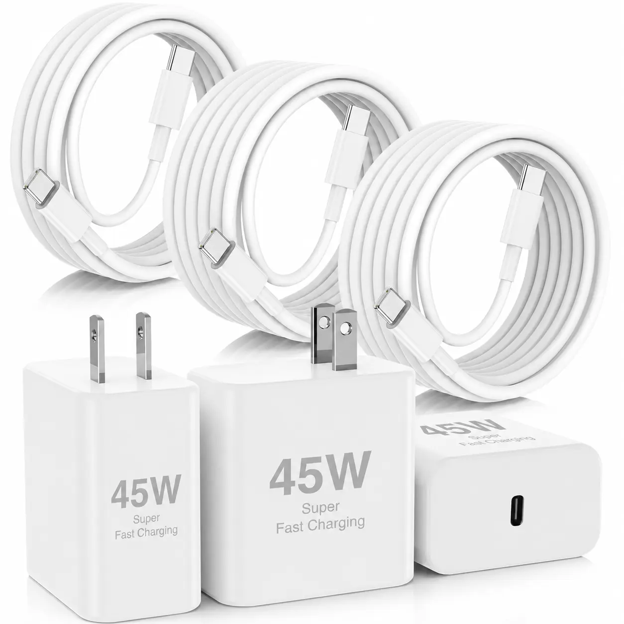 iPhone 16 Pro Max Charger Fast Charging, 45W USB C iPhone 16 Super Fast Charger Block with 10ft Long Type C Charging Cable Cord for iPhone 16/16 Pro/16 Pro Max/16 Plus/15/15 Pro Max/15Pro/Plus/S25