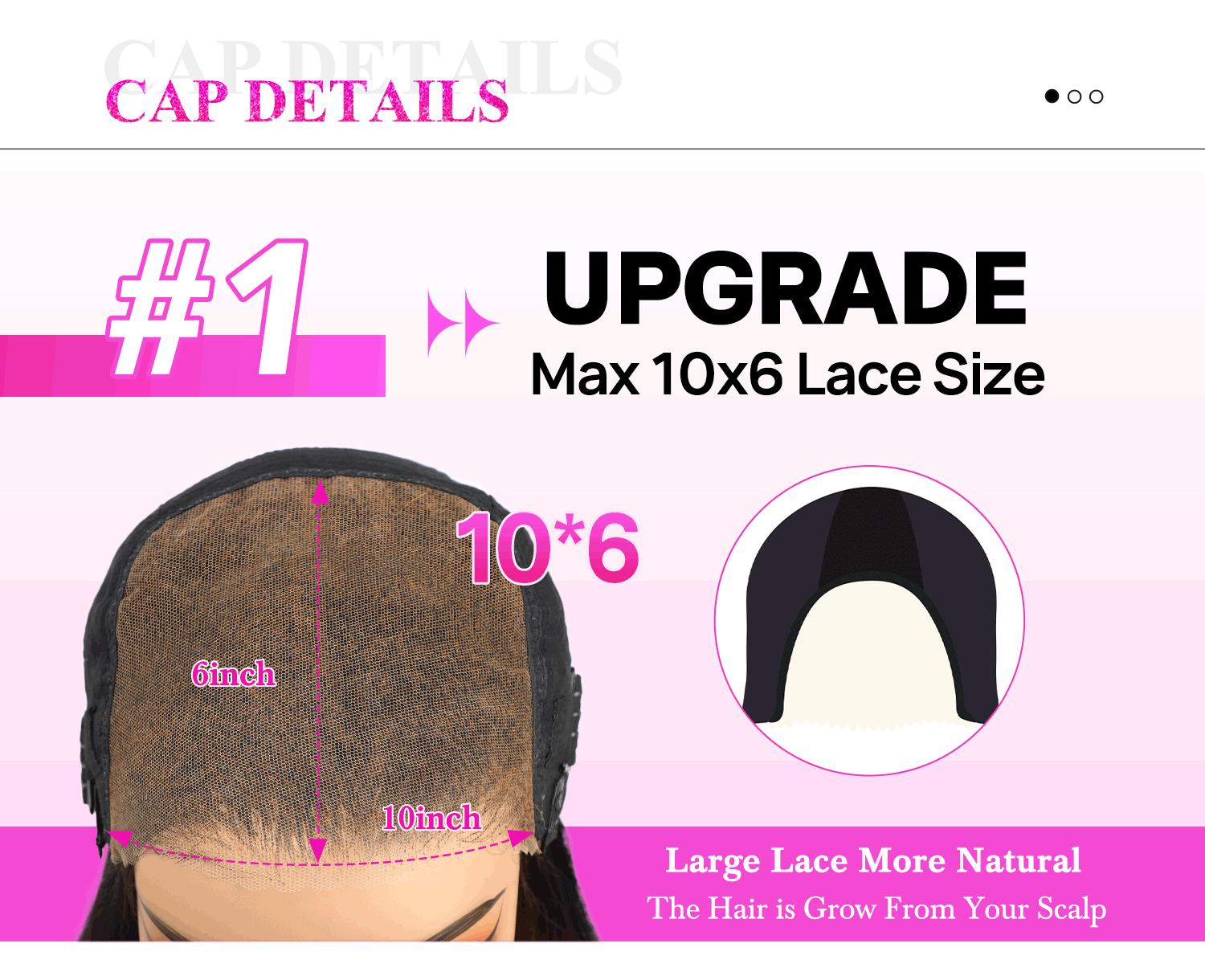 Vshow Kinky Straight Human Hair 10x6 Lace Front Wigs 7X5 Pre Cut HD Lace Wear Go Glueless Human Hair Wigs For Women