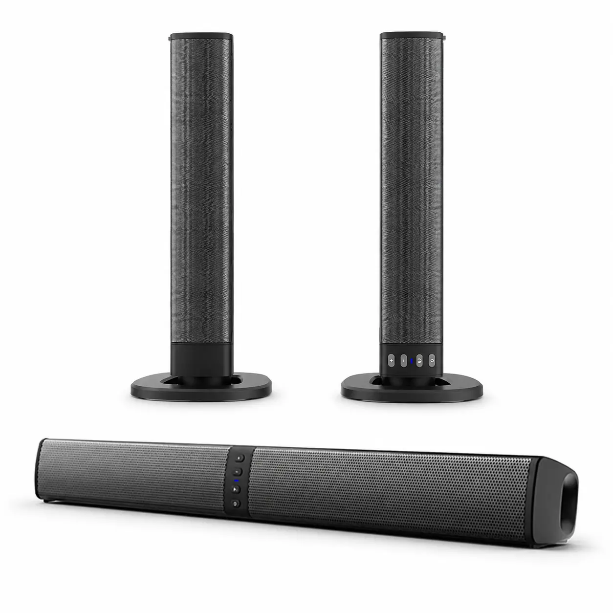Detachable Bluetooth 5.0 Sound Bar Speaker - Wireless Surround Sound System with Optical, AUX, RCA Cables, Push-Button Control, ABS Plastic Build, Built-In Cells for Smart TV Parties,back to school,back to school haul