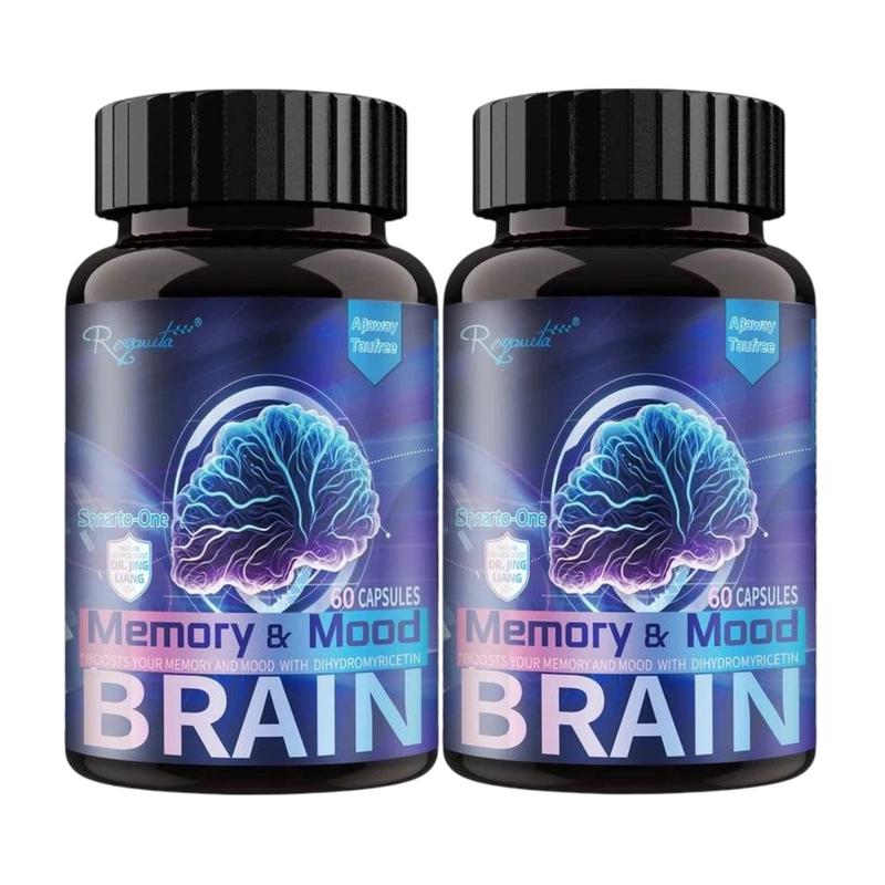 2-Pack Royavita Memory & Mood Capsules - Brain and Memory Capsules -120 Capsules Healthcare Dietary Supplement Vitamin Fitness